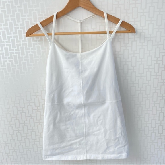 Karma brand Double Spaghetti Strap Tank Top- white - Picture 1 of 5